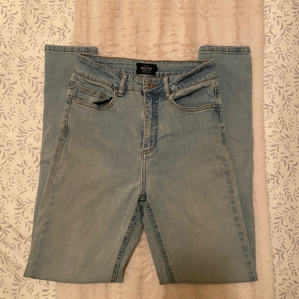 Faded Blue Skinny Jeans